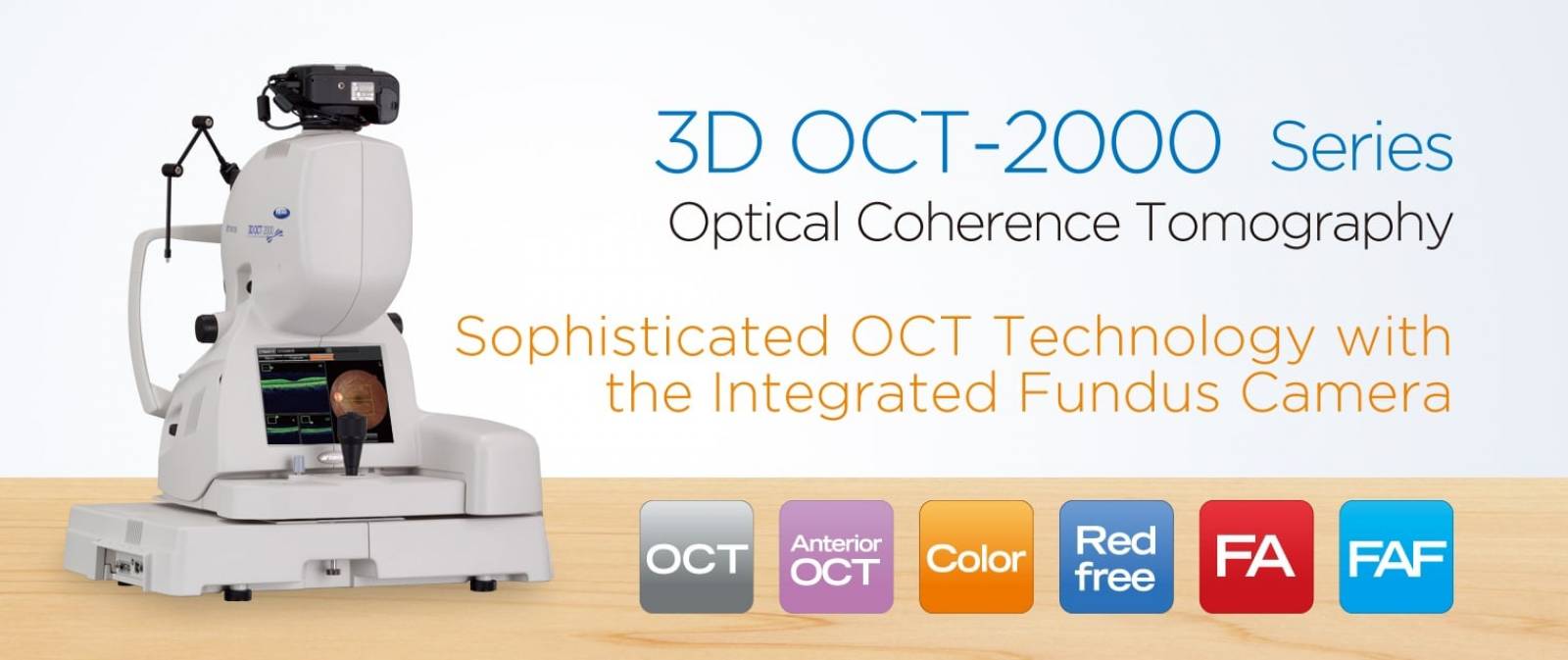 OCT Topcon 3D 2000 d'occasion pour les examens de la rétine, macula, glaucomes et segments anterieurs